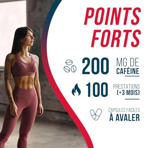 AS American Suplement | Pre Workout | PreWorkout Puissant “Wake Up” Caffeine Shot | Augmente L'Énergie | 100 Capsules | Aide à Améliorer les Performances | Contient de la Cafeine – Image 4