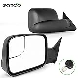 SCITOO Tow Mirrors fit for 1998-2001 for Dodge for Ram 1500 1998-2002 for Ram 2500 3500 Power Heated...