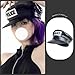 Dzrige Leather Police Hat Cop Hat Officer Cap Cosplay Accessories for Stage Performance Halloween Party (Black)