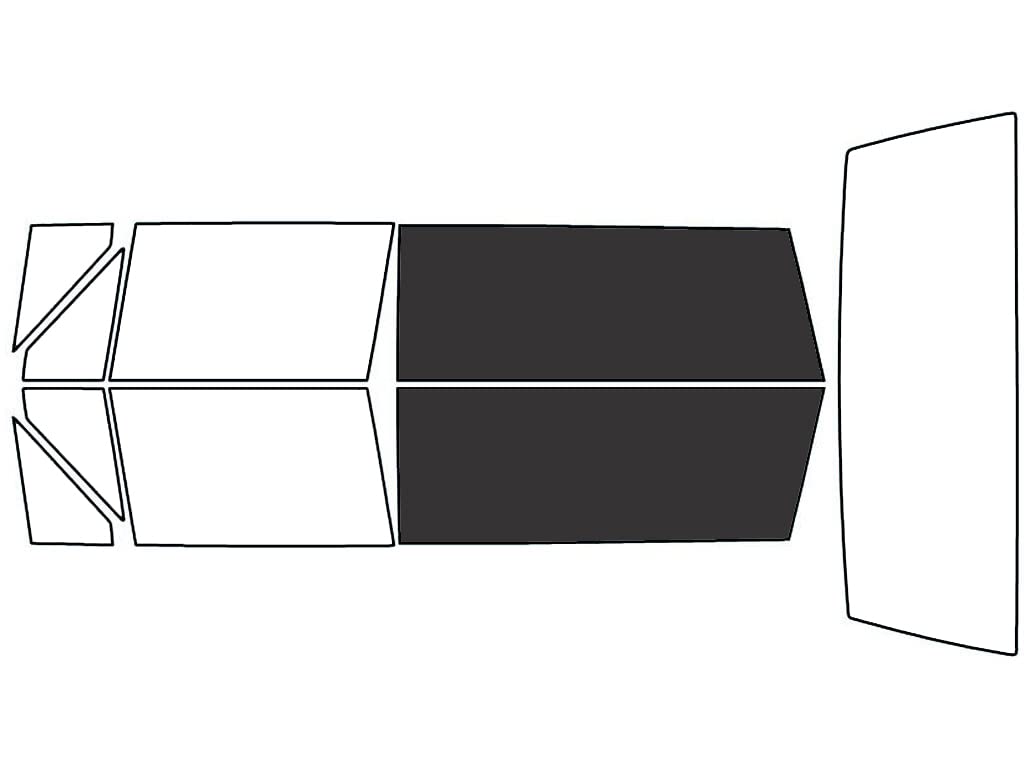 Rvinyl Window Tint Kit Compatible with Jeep Cherokee 1990-1996 (2 Door) - Back Precut Kit - 20%