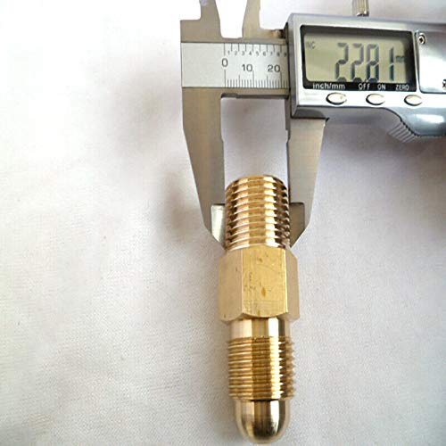 Adaptador de CO2 BE-TOOL G5/8, convertidor de cilindro de gas, adaptador de argón de latón para regulador de CO2 (2 unidades)