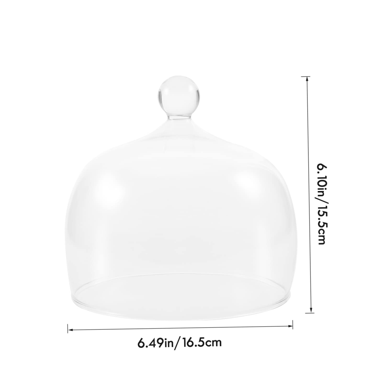 Alipis 1pc Food Glass Cover Reusable Food Covers for Western Dish Kitchen Supplies Dome