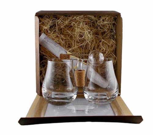 Geschenk 2 Spey Tumbler Urban Whisky Whiskey Gläser + 1 Glaskugelportionierer zum feinen Dosieren