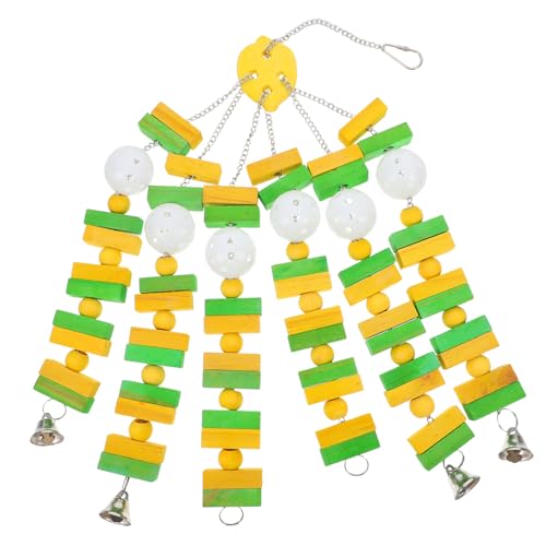 POPETPOP Colorful Parrot Chew for Birds Durable Hanging Rope Blocks Foraging for Cockatiels and Parakeets Supports Beak Health and Natural Chewing