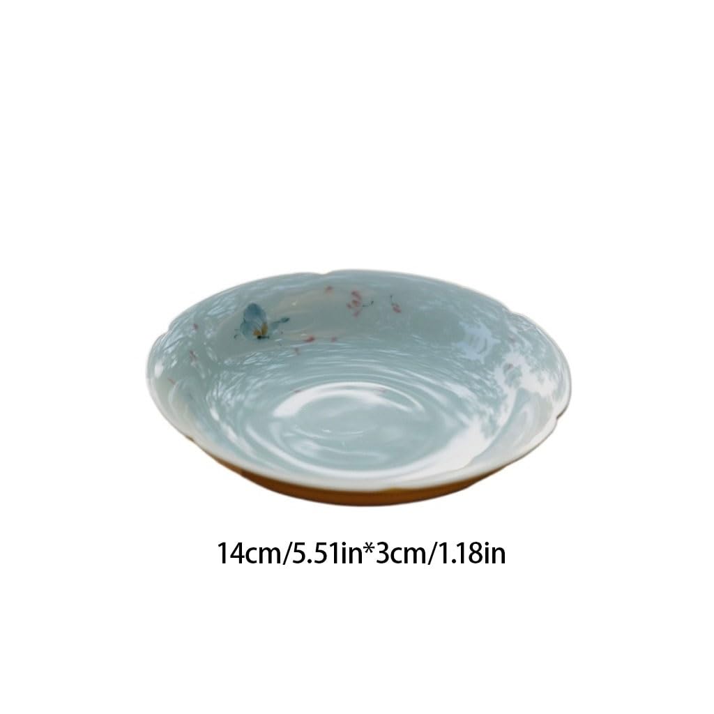 Vassoio per frutta in ceramica con teiera per decorare casa e ufficio, elegante centrotavola per frutta, snack e composizioni floreali