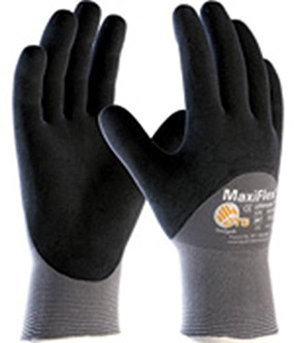 ATG 34-875/XXS Maxiflex Ultimate, 15G Gray Nylon Shell, 3/4 Black Nitrile Micro-Foam Gray XXS