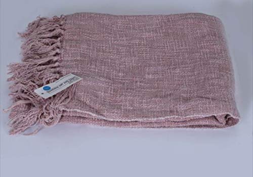 Ganesha Art And Craft Baby Pink Throw Blanket Stone Washed Size 130x160 cm