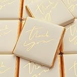 Wyeland Confectionery Thank You Milk Chocolate Neapolitans - Cream & Gold - 25 Chocolates
