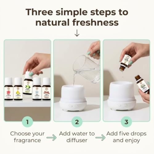 Image of Portable 5-in-1 Aroma Diffuser for Home & Office - 500ml Water Capacity | Ultrasonic Essential Oil Diffuser & Air Humidifier | Aromatherapy Mist Vaporizer with Timer & Auto-Off Safety