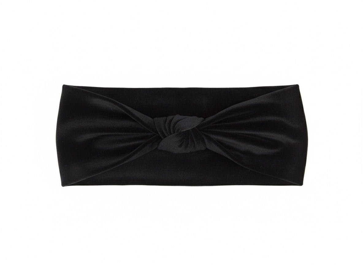 famwrapz Velvet Knotted Headbands for Women - Soft Stretch Turban Hair Accessories, Elegant Twist Design Head Wraps for Daily Usage, Yoga, and Spa Black-picture-16