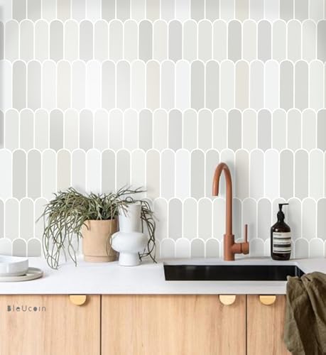 Image of Scala Bleucoin Peel and Stick Tile Stickers Vinyl Self-Adhesive Backsplash for Kitchen & Bathroom Easy DIY Home Decor Water-Resistant & Tile Decals Pack of 24 Pcs (Ash, 6 inch x 6 inch Inches)