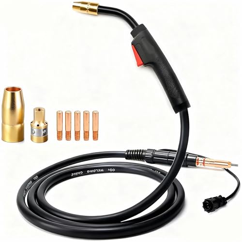 Image of 10ft Mig Gun Torch Parts Kit Fit Hobart Handler 190,Handler 210,Multi-Handler 200,Handler 210MVP 245926 500553 H100S4-10 MIG Welding Gun