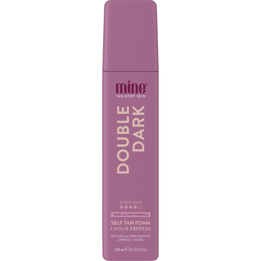 MineTan Double Dark Self Tanning Foam | Bronze Collection - Fake Tanner Mousse for a Deep Bronzing Glow, 1 Hour Express, Face & Body, Ultra Hydrating Formula, Coconut Scented, Vegan 6.7 Fl Oz
