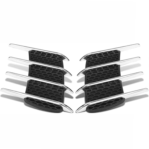 Yuecoom 2PCS Hood Vents for Cars, Car Exterior Hood Side Air Intake Flow Vent, Car Hood Scoop Air Vent, Shark Gills Outlet Decorative Trim Sticker Vent Intake Grille Decoration
