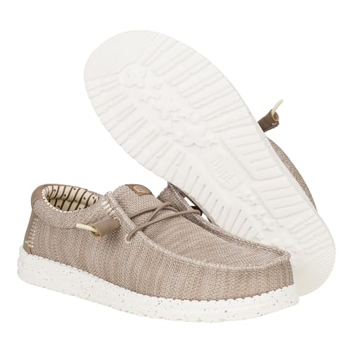 HEYDUDE Wally Stretch Sox Tan Size 8, Men’s Shoes, Men's Slip-on Loafers, Comfortable & Light-Weight3