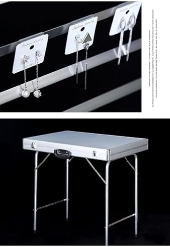 Portable Aluminum Jewelry Display Case with Waterproof Design, Foldable Stand for Necklaces, Rings & Accessories - Perfect for Night Markets & Stalls (70x50cm)