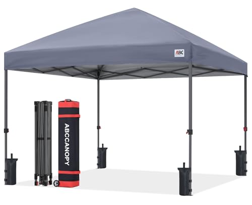 ABCCANOPY 8x8 Pop Up Canopy, Heavy Duty Weather Protection, Light Gray by ABCCANOPY - Used condition - US$89.82