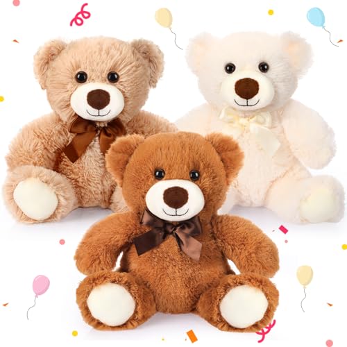 Zhanmai 3 Pcs Bear Stuffed Animals Bulk 13.5 Inch...