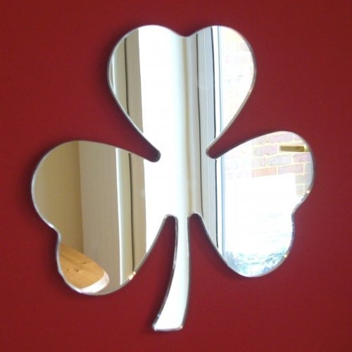 Super Cool Creations Clover Mirror, 35cm x 30cm Shatterproof Acrylic