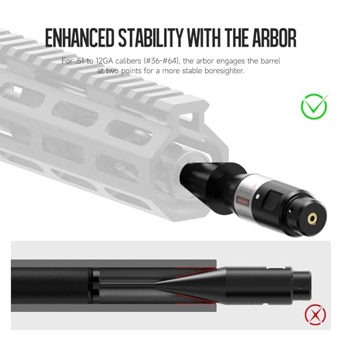 Image of Feyachi Rechargeable Laser Bore Sight Kit with 64 Adapters fit 0.17 to 12 GA Calibers Green /Red Multi-Caliber Laser Bore Sighting Kit