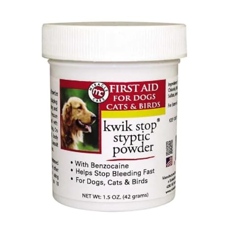 Image of Styptic Kwik Stop Dog Cat Bird Ferret Helps Stop Bleeding Fast Powder Gel Pads or Swabs (90 Count Pads)