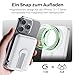Kabellose Powerbank für Magsafe, 12000mAh Power Bank mit Klappbarem Standfuß, 22.5W PD USB-A Ausgabe, Powerbank mit Typ-C Eingang und Ausgang, LED-Anzeige für iPhone 17/16/15/14/13/12/Pro/Pro Max