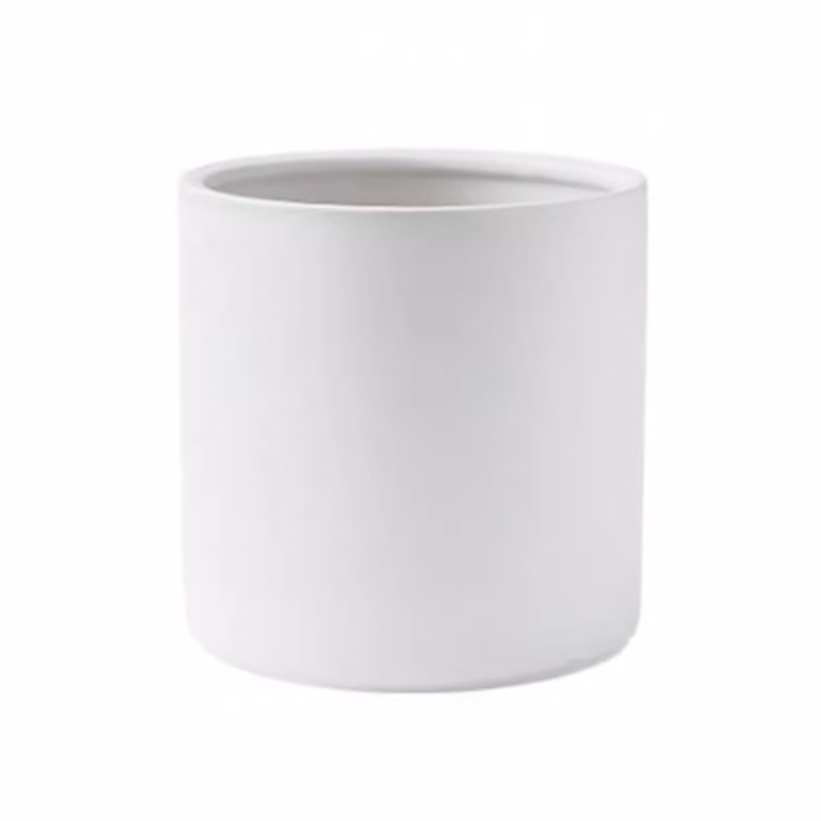 XPSHP25112 indoor plant pot Large Plant Pots Modern Simple Straight Pure White Cylindrical Flower Succulent Plants Potted Green Ceramic Planters For balcony decoration(Medium)