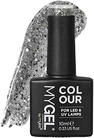 MYGEL by Mylee Nail Gel Polish 10ml [Once Upon a Night] UV/LED Soak-Off Nail Art Manicure Pedicure for Professional, Salon & Home Use [Fine Glitters Range] - Long Lasting & Easy to Apply
