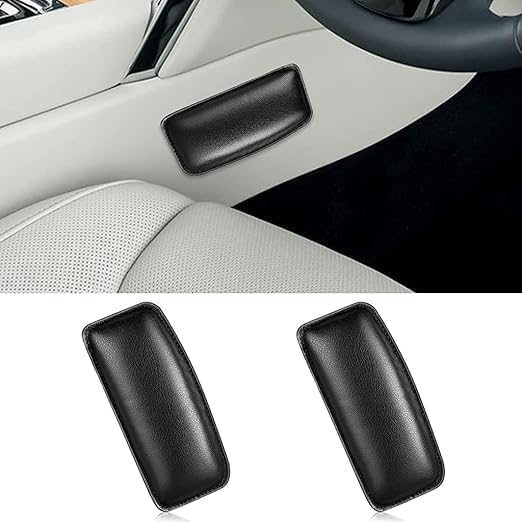 Ncry Universal Car Knee Pad – Soft Artificial Leather Leg Cushion with Latex Sponge Padding | Comfort Support Pillow for Driver Side Centre Console & Door Armrest |(2-Pack)
