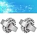 Self Aligning Ball Bearing Double Row High Speed Low Noise Proof Radial Bearing Kit for Industrial Machinery Automotive Gearbox High Carbon Steel 2Pcs Set (1307)
