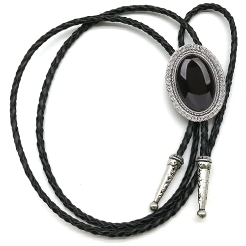 Bolo Tie Cowboy Necklace Western Cowboys Neck Tie Accessories Round Shape Bolo Ties Jewelry Male Necklaces Fashion Design Decoration Gift Retro Cow Boy Necktie Ornaments Sets Suitable for Men Woman