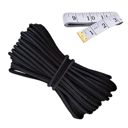 Elastic Cord Set with 1/8 Inch (3MM) x 17FT Elastic String Bungee Straps, Beading Kit for Crafting DIY Sewing, Jewellery Bracelet Thread for Outdoor & Craft Projects Secure Rope, Heavy-Duty, Ruibex