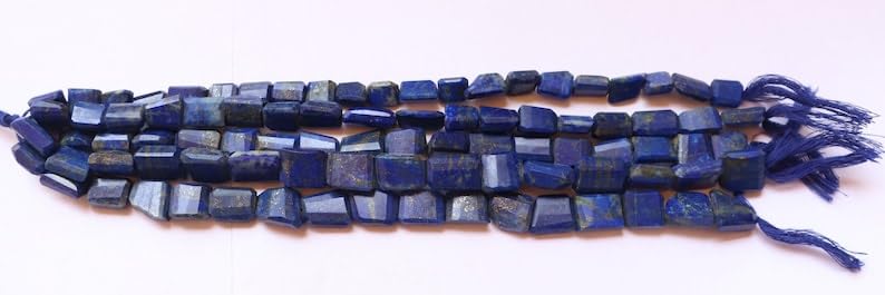 Perles en lapis-lazuli véritables facettées pour création durable - 3