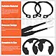 Tanstic 310Pcs C-Clip Externe Sicherungsringe Sprengringe Sortiment Kit(M4-M28) + E-Clip E Clip Sortiment(1.5mm-10mm) mit Sprengring Zange und Pinzette