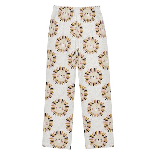 ZZKKO Cute Lions Face Boys Pants for Kids Jogger Pants with Pockets S-XL