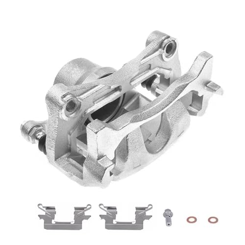 Image of Detroit Axle - Front Brake Calipers for 2013-2021 Nissan Altima 2014-2017 Leaf, 2014 2015 2016 2017 2018 2019 2020 Disc Brake Calipers with Brackets Assembly Replacement
