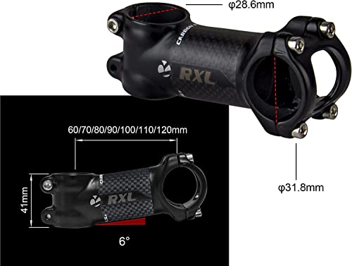 Rxl Sl LHUSA-STEM-066 Road Bike Stem Riser 31.8 Mtb Carbon Stem Aluminum Alloy Carbon Fiber Stem 6 Degree 28.6Mm Mountain Bike Short Stem thumb #3