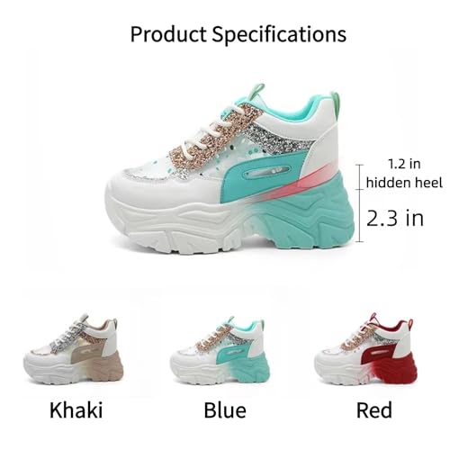 Chunky Sneakers for Women Walking Shoes with a 3.5-Inch Thick Sole - Breathable Mesh Walking Shoes3