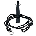 Dog Whistle with Lanyard - Used for Recall & Dog Training - Long Distance - Good Frequency for Most Breeds of Dog - Standard Pitch - Food Grade Plastic (Black)