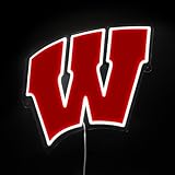 Saturday Neon Officially Licensed NCAA Wisconsin Badgers LED Neon Sign, 15' x 14.41' - Perfect for Fans and Alumni
