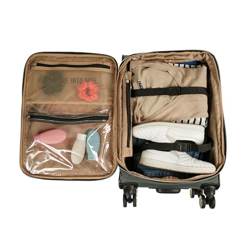 Image of Kenneth Cole REACTION Chelsea Chevron Quilted Luggage, Olive, 3-Piece Set (20 inch /24 inch /28 inch)
