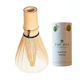 ARTDOU Golden Bamboo Matcha Green Tea Whisk Chasen, Matcha Stirrer 100 Prong