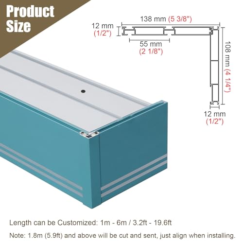 Cenefa de cortina con riel doble de aluminio para pared 3
