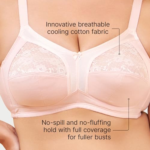 Image of Enamor Innovations Fabcool M-Frame Side Shaper Panel Women's Cotton Everyday Bra - Non Padded, Wirefree, Full Coverage - A014 (Available in Plus Sizes)