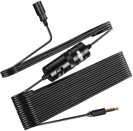 BOYA by-M1 Clip-On Microphone for DSLR Camera/Smartphone/Camcorder/Audio Recorders - Black