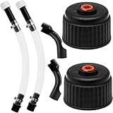 6 Pieces Fuel Filler Jug Hose Racing Fuels Replacement Cap LC2 fuel jug hose Gas Can Cap for 5 Gallon Gas Jug Fuel Tank