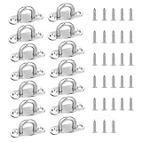 14 Pezzi Piastra ad occhio in acciaio inox con occhiello M5 Gancio U Montaggio a Parete e Soffitto Metallo Forma per Accessori Barca Ponte uspendre oggetti fissaggio vela ombreggiatura