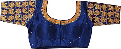 Blouse Saree Designer Party Wear Readymade Blouse Saree Bollywood Designer Indian Style Padded Blouse for Saree Crop Top B 464 Blue