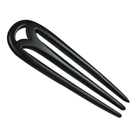 FRCOLOR Vintage Wooden Ebony Hair Fork Cover