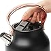 Haden Heritage 1.7 Liter Stainless Steel Electric Kettle, Hot Water Tea Kettle with 360-Degree Base and Auto Shutoff, Black & Copper